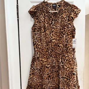 INC International Concepts Leopard Print Midi Dress
